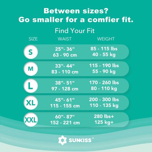 SUNKISS TrustPlus Adult Diapers with Maximum Absorbency, Unisex Disposable Incontinence Briefs with Tabs for Men and Women, Odor Control, XLarge, 60 Count (4 Packs of 15)