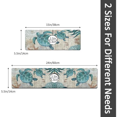 24 X 5.5 Kitchen Sink Splash Guard Faucet Mat Sea Turtles Super Absorbent Fast Drying Faucet Guard & Draining Mat Sink Splash Guard Behind Faucet for Kitchen, Bathroom