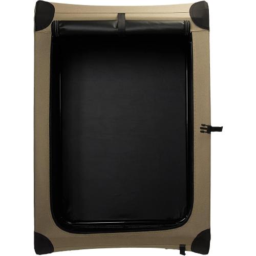 Amazon Basics Folding Soft Crate for Cat, Dog, Rabbit, Portable and Collapsible, 36 Inch, Tan, L 36 x 24 x 24