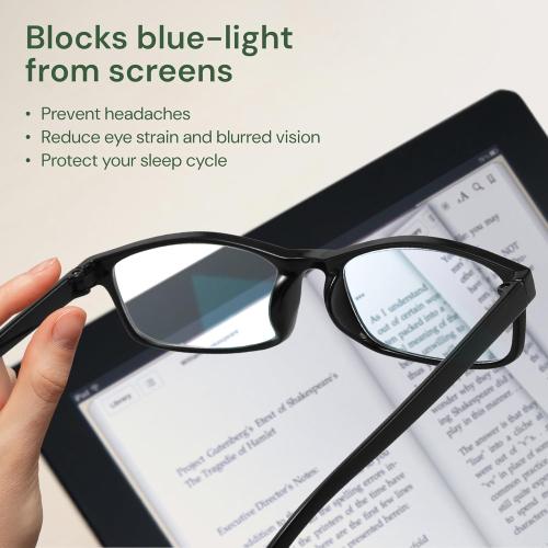 Gaoye  0.5 Reading Glasses Men - Blue Light Blocking Lenses, TR90 Frames, UV400 - Eyeglasses with Clear Vision