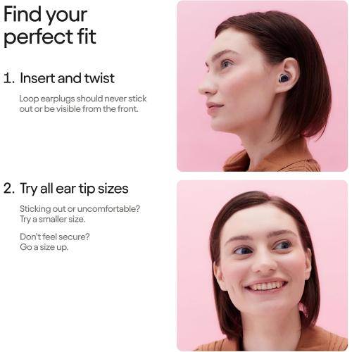Loop Experience 2 Plus Ear Plugs - Stylish Certified Protection   Mute | 17dB SNR noise reduction (high-fidelity)   Mute for extra coverage. For concerts, festivals, sports, DJs & nightlife