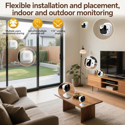 3MP 2K Window Camera, 2.4GHz & 5GHz WiFi Indoor Cameras for Home Security with Anti-Glare Full-Color Night Vision, AI Person & Motion Detection, 24/7 Recording, Two-Way Audio, Easy & Quick Install | 2.4GHz & 5GHz WiFi, Anti-Glare, Full-Color Night Vision, AI Person & Motion Detection, 24/7 Recording, Easy & Quick Install