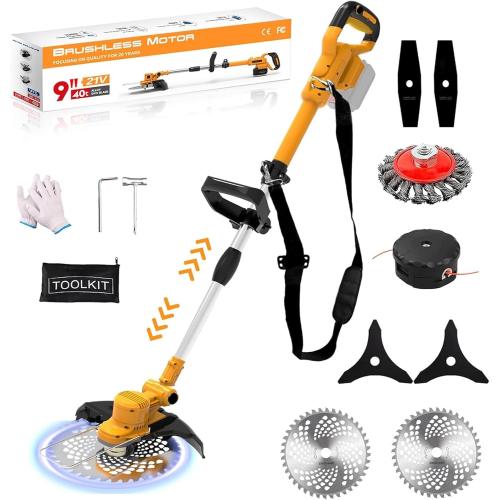 Electric Weed Wacker for Dewalt 20V Battery, 5 in 1 Weed Eater Battery Powered, 750w Lightweight Cordless Weed Wacker, Brush Cutter for Lawn, Yard and Bush Trimming(No Battery)