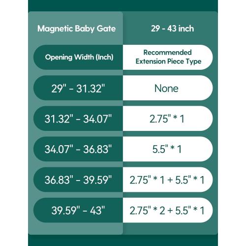 Babelio 29-43 Magnetic Baby Gate for Stairs,Doorways House,Kitchen,30 Tall Pet Door with Baffles,Pressure Mounted & Dual-Lock Design Safety for Kids Toddler,Auto-Close/Hold-Open,White