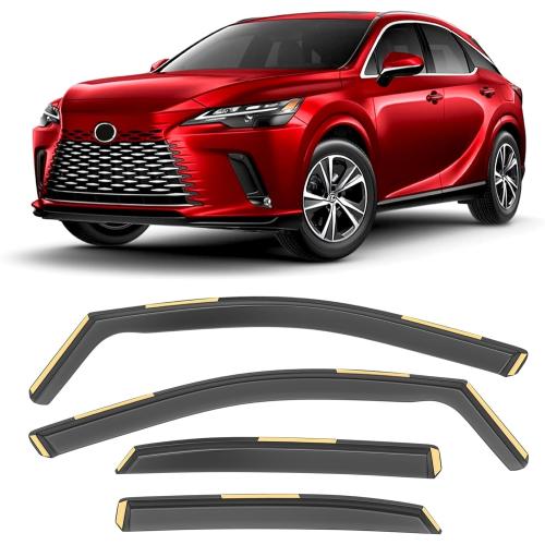 Shatterproof in-Channel Window Rain Guards for 2023-2025 Lexus RX350 RX350h RX450h  RX500h, Extra Durable Window Deflectors, Vent Window Visors for Cars, Vent Deflector, 4pcs