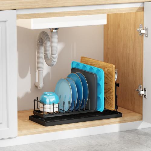 ANTOPY Small Dish Drying Rack - Compact Dish Rack for Kitchen Counter with Silicone Dish Drying Mat, Stainless Steel Dish Drainer for Kitchen Sink Cabinet, Space Saving Plate Rack Cutlery Holder