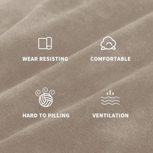 ZNSAYOTX 2026 Velvet Small Recliner Cover 3-Piece, Luxury Plush Recliner Chair Covers with Elastic Band & Ties Stay in Place, Stretch Reclining Slipcover for Lazy Boy Soft Washable (Khaki)