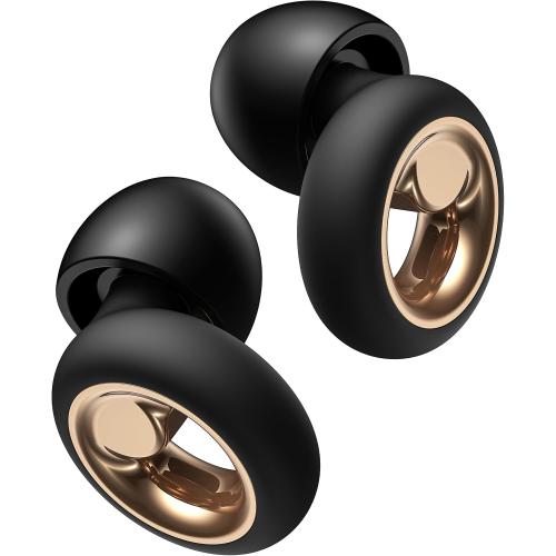 Ear Plugs for Sleeping, 45dB Silicone Ear Plugs for Noise Reduction, Reusable Sleeping Noise Cancelling Earplugs for Snoring, Concert & Shooting Ear Protection with 6 Eartips(Black)