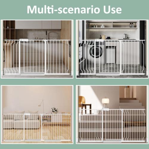 TSAYAWA Narrow Baby gate Baby Safety Gate 24.02-29Inch Auto Close Child Gates, Pressure Mounted Gate for Stairs & Doorways, Indoor/Outdoor Heavy-Duty Pet Gate for Toddlers, Dogs, White