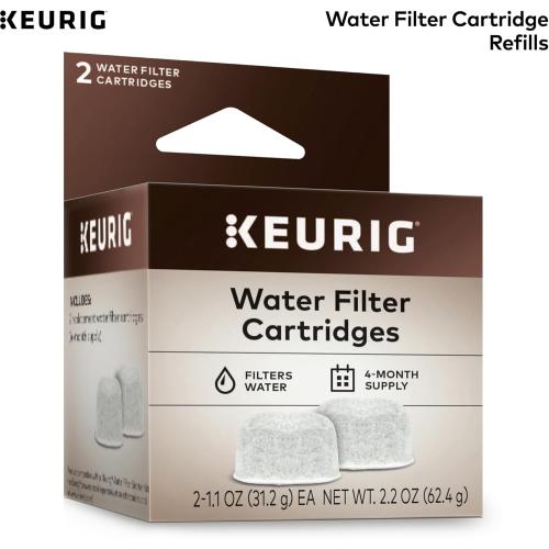 Keurig Water Filter Refill Cartridges, Replacement Water Filter Cartridges, Compatible with 2.0 K-Cup Pod Coffee Makers, 2 Count