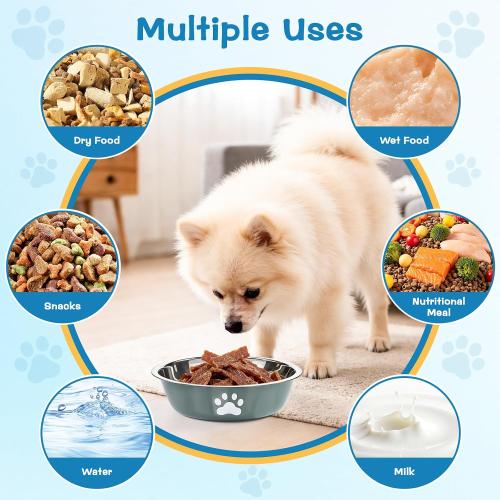 4 Pack Stainless Steel Dog Bowls, 29 OZ Metal Dog Bowls, 3.6 Cups
