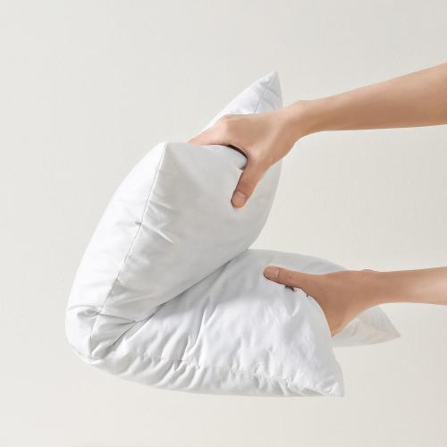 basic home 18x18 Pillow Inserts-Shredded Latex Memory Foam Fill-High Density Throw Pillow Inserts with Long Support-Home Couch Hotel Collection-Cotton Fabric-2 Pack