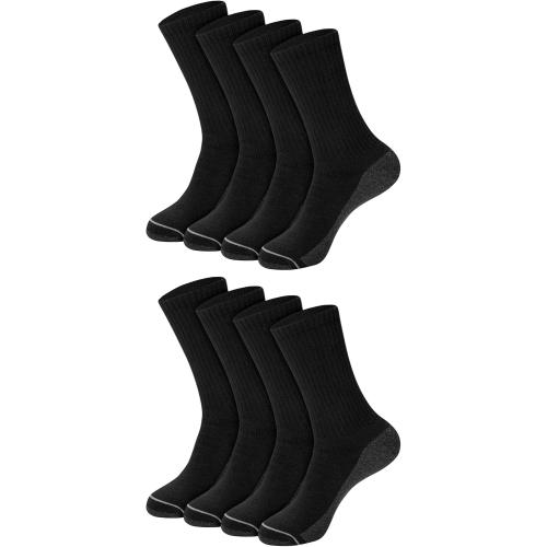 Hanes Men's Crew & Over the Calf Socks Pack, Max Cushioned Moisture-wicking Stay Dry Socks, Athletic Socks, 6, 8 Or 12-pairs