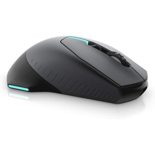 Alienware Wired/Wireless Gaming Mouse AW610M - 16000 DPI Optical Sensor, 350 Hour Rechargeable Battery, 7 Buttons, 3-ZONE 16.8m AlienFX RGB Lighting, Ergonomic - Dark Side of the Moon