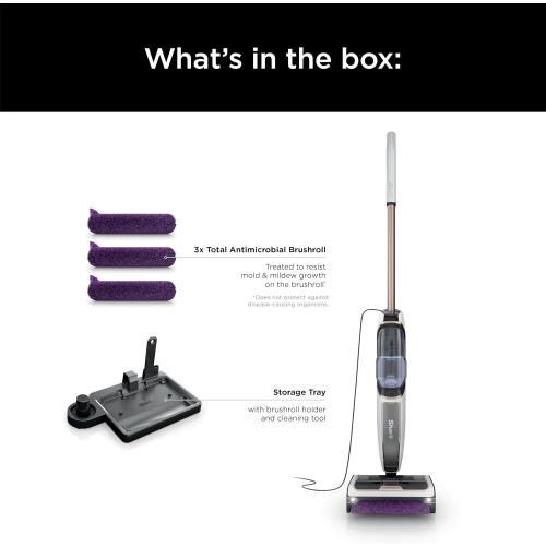 Shark Steam Pickup 3-in-1 Steam Mop Picks Up Debris, Deep Scrubs, & Steam Sanitizes - All At Once, Lightweight Steam Cleaner for Home, Steam Cleaner for Hardwood, Tile & Laminate, White, SD205CCO