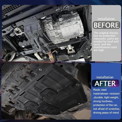 Front Engine Splash Shield Fit for 2018-2023 Hyundai Kona Engine Case Guards Suitable for Hyundai Kona Under Engine Cover Mud Flaps Directly Replace Original