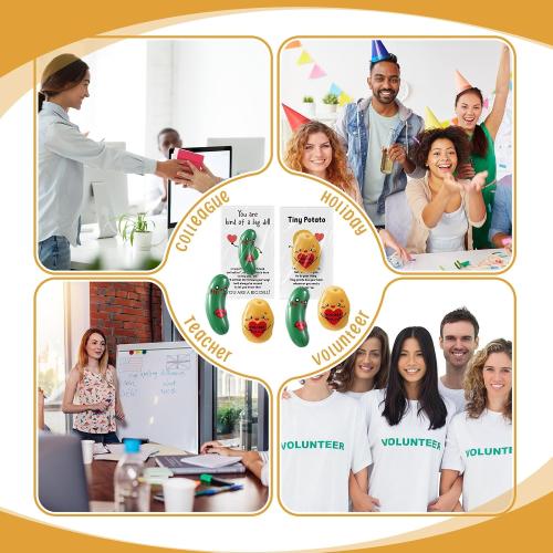 Huwena 20 Sets Employee Appreciation Gift Positive Tiny Potato Pickle Bulk