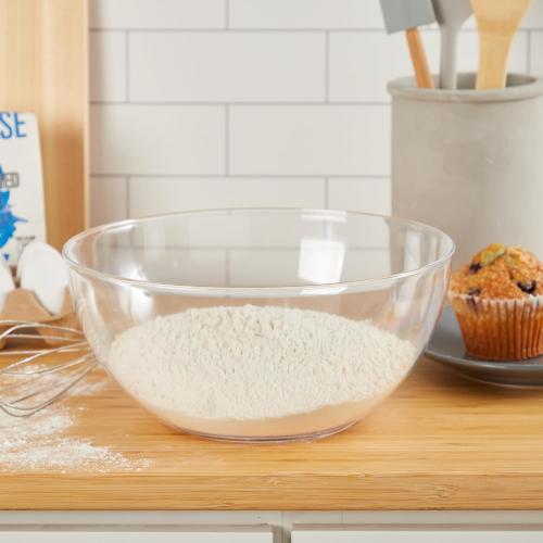 US Acrylic Vista Clear Plastic Salad and Serving 10-inch Bowls | set of 3 | Reusable, BPA-free, Made in the USA | 135 oz. capacity