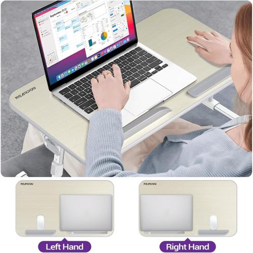 Laptop Bed Tray Table, Nearpow (Larger Size) Adjustable Laptop Bed Stand, Portable Standing Table with Foldable Legs, Foldable Lap Tablet Table for Sofa Couch Floor - Large Size