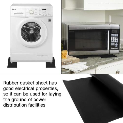 Neoprene Rubber Sheet 1/8 Thick x 16 Wide x 30 Long, Solid Rubber Sheets, Rolls & Strips for Gaskets Material, Pads, Crafts, Weather Stripping, Flooring, Black