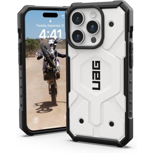 URBAN ARMOR GEAR UAG [Updated Ver] Compatible with iPhone 15 Pro Case 6.1 Pathfinder White Built-in Magnet Compatible with MagSafe Charging Rugged Military Grade Dropproof Protective Cover