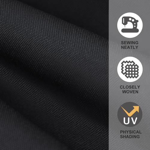 EliteShade USA 9FT Patio Umbrella Replacement Covers 8 Ribs Market Umbrella Canopy Cover (CANOPY ONLY) (Black)