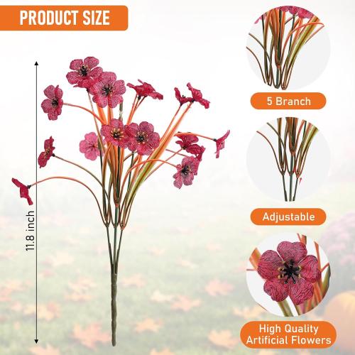 Powbrace 22 Pack Artificial Fall Flowers Mums for Outdoor Indoor(Fall Mix) | Fake Mums Plants Faux Fall Silk Flowers for Outdoors Outside Front Porch Hanging Planter Window Box Garden Fall Decoration