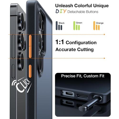 TORRAS Shockproof for Samsung Galaxy S25 Ultra Case, 12FT Military-Grade Protection, Slim Case for Samsung S25 Ultra Case, Matte Translucent Black, Thin, 6.9'' Guardian Series