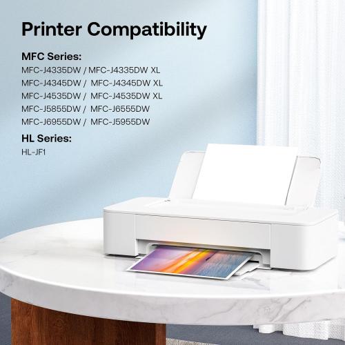 LC406XL Black Ink Cartridges Compatible for Brother LC406XL LC406 High Yield Work with Brother MFC-J4535DW MFC-J4335DW MFC-J5855DW MFC-J6555DW MFC-J6955DW Printer(2 Pack)