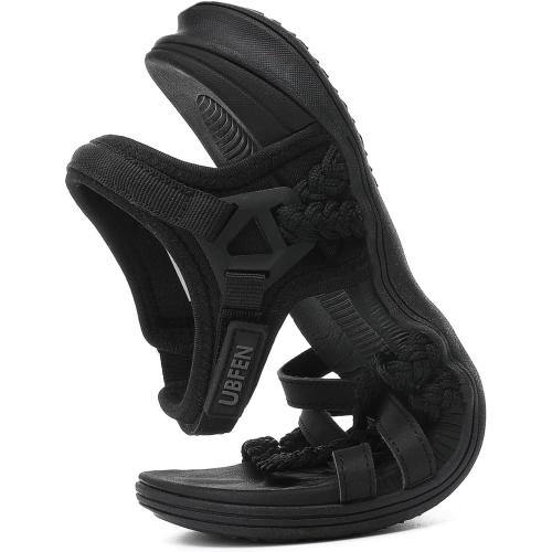 UBFEN Womens Hiking Comfort Sport Sandals Beach Vacation Camping Casual Sport Sandals with Adjustable Straps and Arch Support
