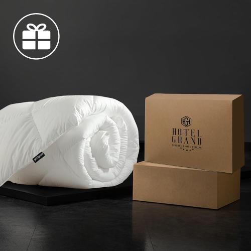 Feather Down Fiber Comforter King Size, 100% Cotton Ultra Soft Duvet Insert King, Hotel Hypoallergenic Extra Warmth Bedding Comforter, White 106x90 Inch