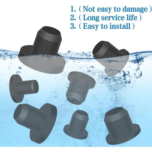 140Pcs Rubber Plug Box, Round Hole Silicone Tool Various Sizes Rubber Plugs Round HolesT-Type Flexible Stopper Sealing Covers for Car Wiring Furniture