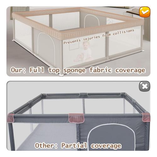 79x79 Inch Large Baby Playpen, Playpens for Babies and Toddlers, Indoor & Outdoor Extra Large Kids Activity Center, Baby Play Yard with Zipper Gates