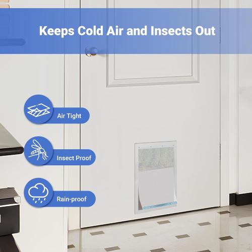 2PACK Dog Door Replacement Flaps - Measures 7.25 x 13, Medium Dog Door Flap Compatible with Ruff Weather Pet Door, BPA Free, Less Shrinkage, Weather Resistant