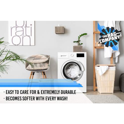 The Rag Company - Standard Waffle Weave Microfiber Towels (2-Pack) Detailing, Window, Glass and Drying, Wax & Polish, Lint-Free, Streak-Free, 370gsm, 16in x 24in, Royal Blue