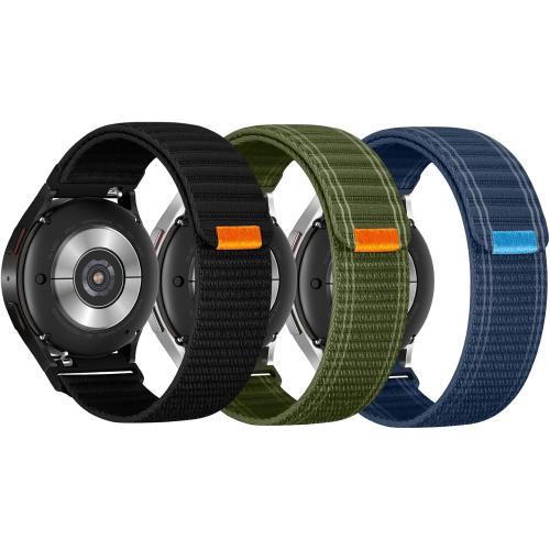 Fabric Band Compatible for Samsung Galaxy Watch 7/6/5/4 Series, Adjustable and Eco-Friendly Sport Loop Band for Galaxy Watch Active/Galaxy Active 2/Galaxy Watch 3(41mm)