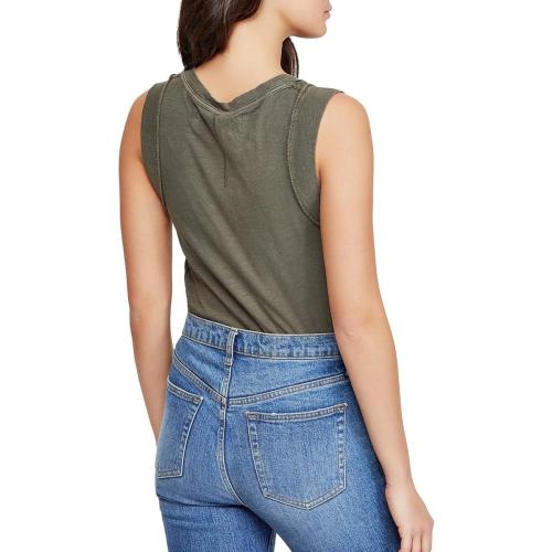 We The Free Womens Go to Crewneck Cotton Tank Top Green Size medium