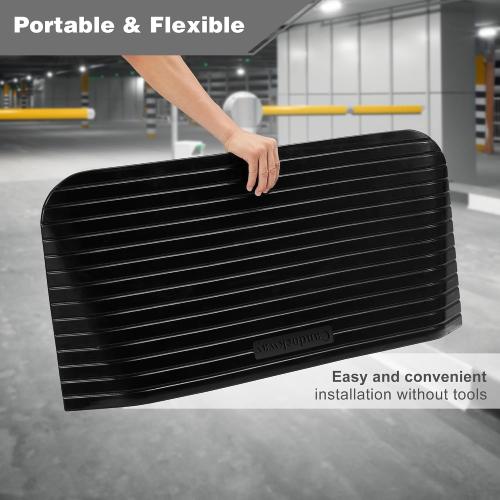 3 Rise Threshold Ramps Doorway, Wheelchair Ramp with Non-silp Surface, 4400 LBS Capacity, Solid and Portable, for Steps, Driveway and Curb Black