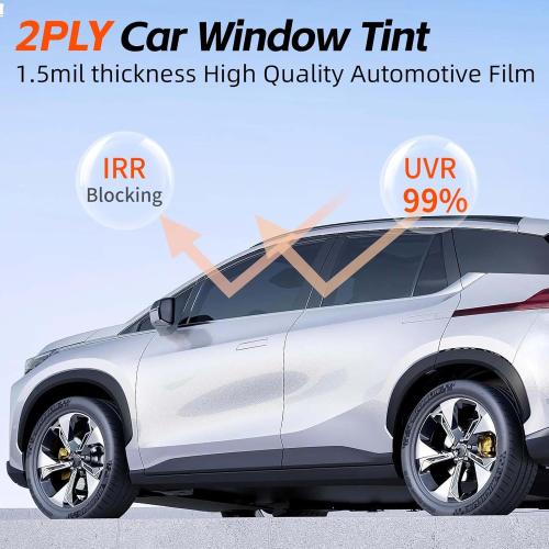 Window Tint Car 5% VLT 40 in x 100 FT 2PLY Carbon Window Film Tint for Home and Car,Automotive Window Privacy Film with Installation Tools,Blocks UV/IR Rays,Heat & Glare and Scratch Resistance