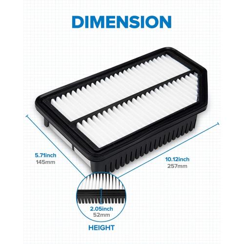 PHILTOP CA11206 Engine Air Filter for Kia, Hyundai | for Kia Soul 2012-2019, Rio 2012-2017,Hyundai Accent/Veloster 2012-2017,Car Accessories