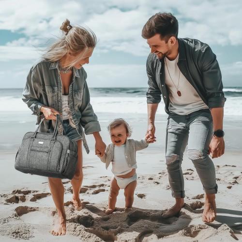 WELAVILA Diaper Bag Tote - Large Convertible Baby Bags With Changing Pad & Insulated Pockets For Mom & Dad - Unisex Multifunction Travel Diaper Tote Dark Grey - Travel Diaper Bag With Changing Pad (see the picture for the color)