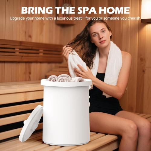 Large Towel Warmer for Bathroom – Fast Heating Blanket Warmer, Fits Two 40 x 70 Oversized Towels, Blankets & Bathrobes, Auto Shut-Off, Hot Towel Warmer Bucket for Home SPA, Ideal