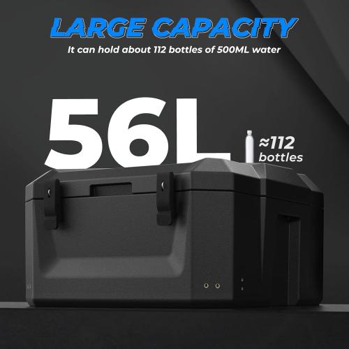 KEMIMOTO 56L Rear Cargo Box Compatible With Talon 1000R 1000X 1000X-4 2019-2024, Multi-functional Cooler Box, Heavy Duty Storage Box w/Sealed Lid Blocks Dust/Mud Replace #0SL51-HL6-A01