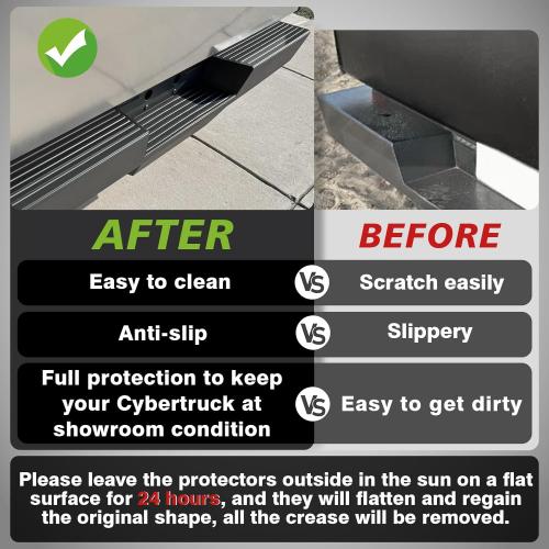 Color Black and Red BestEvMod Rear Bumper Tailgate Protector Cover Compatible with Tesla Cybertruck 2023 2024 2025 Accessories Truck Bed Tailgate Step Truck Sill Molding Cap Protective Trim TPE