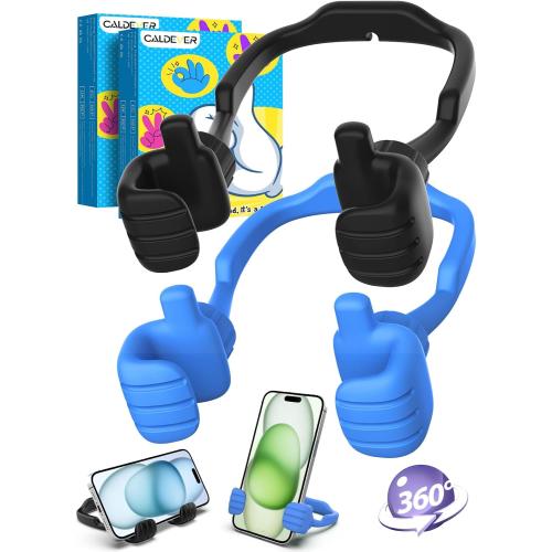 Easter Basket Stuffers for Teens Boys Girls Him Men Ideas: 2 Pack Thumbs Up Lazy Phone Stand Cell Phone Holder Easter Gifts for Kids Teenage Son Her Women Wife Adults Funny Cool Gadgets