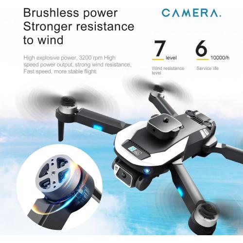 ikaufen S150 Drone with Camera for Adults GPS RC Drone With 4K HD Camera WiFi FPV Foldable Quadcopter Aircraft  2 Battery
