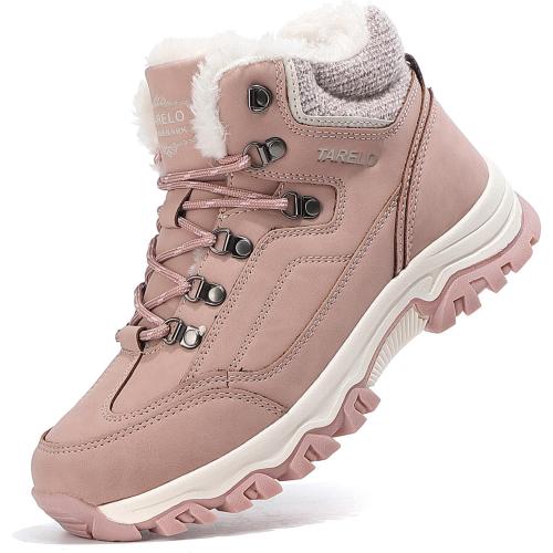 SIZE 7 WOMENS TARELO Womens Hiking Boots Fur Lined Snow Shoes Winter Warm Ankle Booties Lady Non Slip Walking Fashion Boot