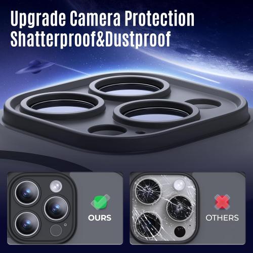 Designed for iPhone 16 Pro Max Case, Compatible with MagSafe, with Privacy Screen Protectors X2, [Camera Protection] [15FT Military Drop Protection] Shockproof Phone Case, 2024, Black