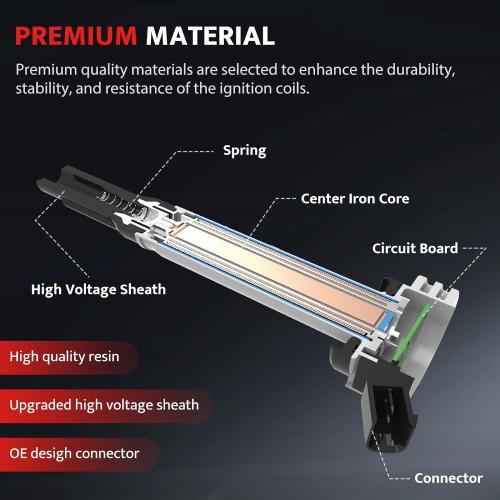 Ignition Coil Pack Compatible with V6 3.5 3.5L 2014 2015 2016 2017 2018 2019 2020 Acura MDX RLX TLX, Honda Accord Pilot Ridgeline Crosstour Odyssey Passport, UF713 6732316, Set of 6