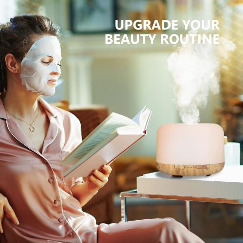 Set of 36 Size 36x5ML SACATR Essential Oil Diffusers for Home with 36 Oil Diffuser Sets, 500ml Aroma Diffuser for Essential Oils Large Room, Ultrasonic Cool Mist Diffuser Auto Shut-Off 4 Timers 15 Colors (36x5mL)